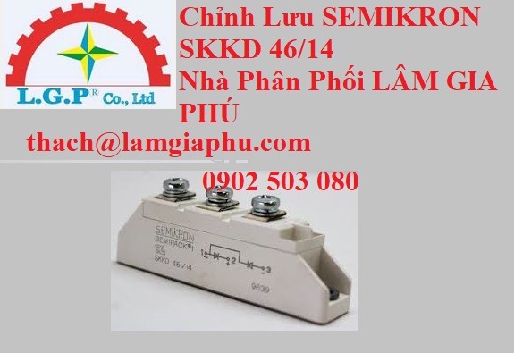 Chỉnh Lưu Semikron SKKD 46/16, đại Lý SEMIKRON Chỉnh Lưu Semikron SKKD 46/16, đại Lý SEMIKRON