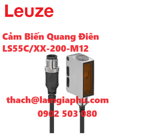 Cảm Biến Quang LEUZE LE55C/LG-200-M12, SENSOR LEUZE, CAM BIEN LEUZE, CABLE LEUZE, DAI LY LEUZE, RELAY LEUZE, MODUL LEUZE, LEUZE VIET NAM